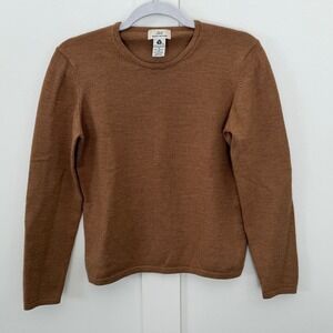 346 Brooks Brothers Women's Merino Wool Brown Sweater Crewneck Old Money Medium